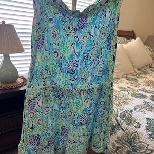 Lilly Pulitzer Multicolor Floral Romper in Blue, Green & Purple